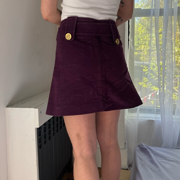 Gucci Burgundy Skirt with Gold-Tone Hardware Size 40 - Picture 2 of 7